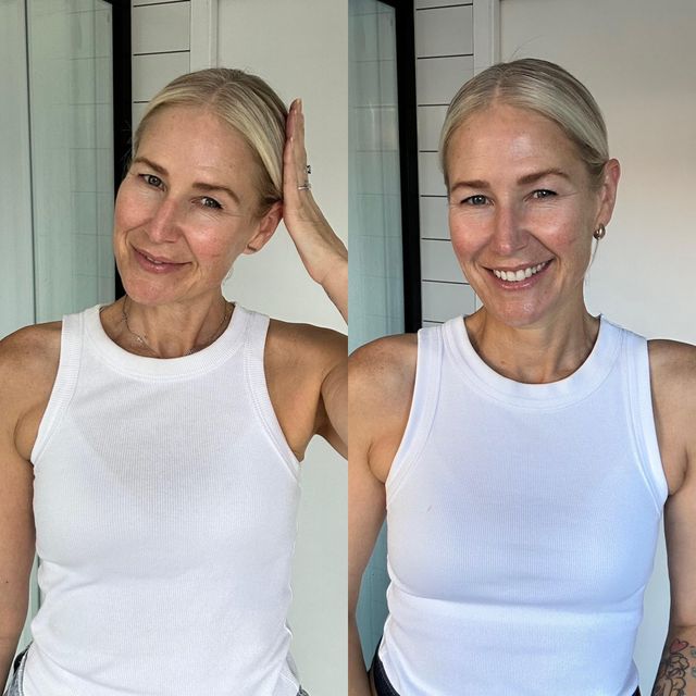 Face Tanning Drops before and after. Natural results.