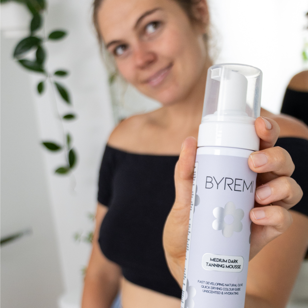 Model with Byremi best self tan NZ mousse